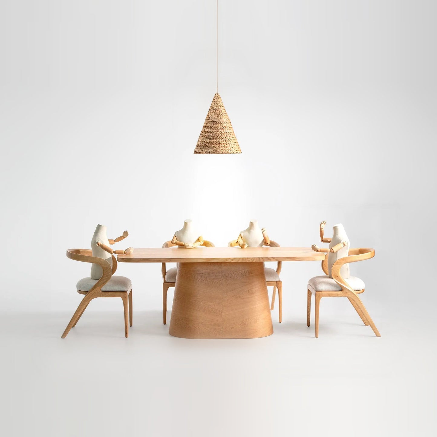 Sakuto Table + 6 Pieces of Nana Ash Tree Chair Large - NETHORECA