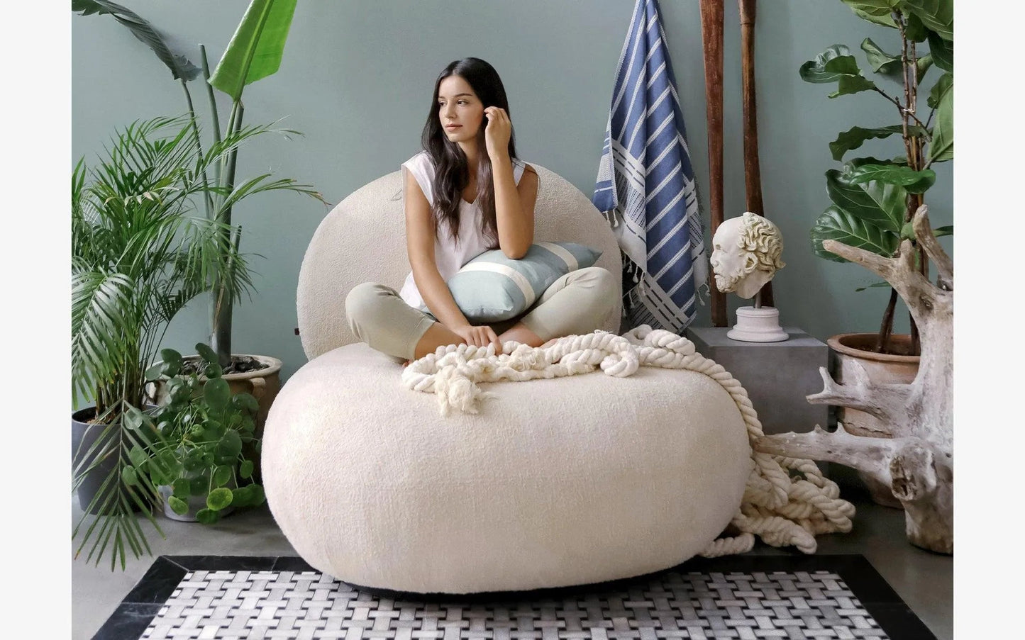 FUYU ARMCHAIR White - NETHORECA